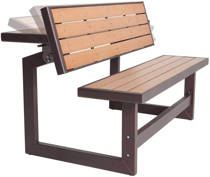 LIFETIME 60054 Convertible Bench / Table, Faux Wood Construction