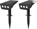 Solar Spot Lights Outdoor, 2 Pack Solar Landscape Spotlights 3 Lighting Modes IP65 Waterproof Adjustable Light House Lights Spot Light for Yard