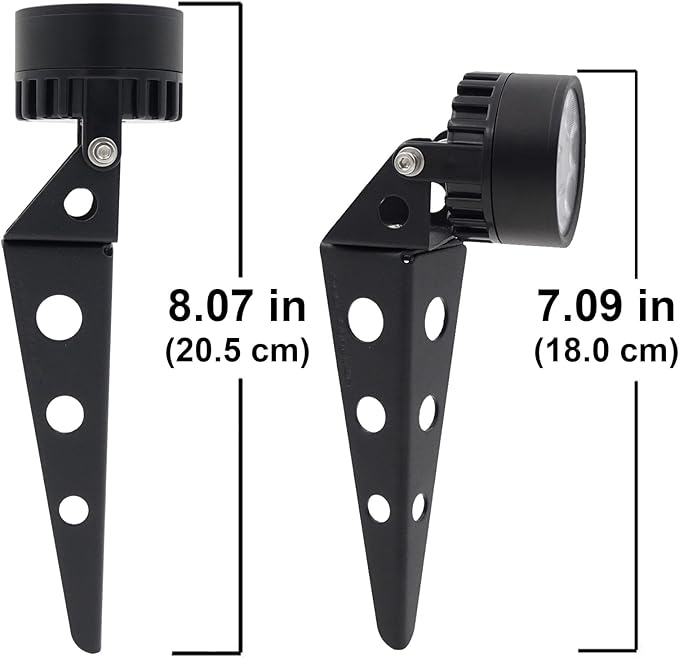 Solar Spot Lights Outdoor Legacy Mini 50X Twin Solar-Powered LED Spotlight (Cool White LED) for Outdoor Garden Yard Landscape Uplight Downlight, Waterproof, Black Finish