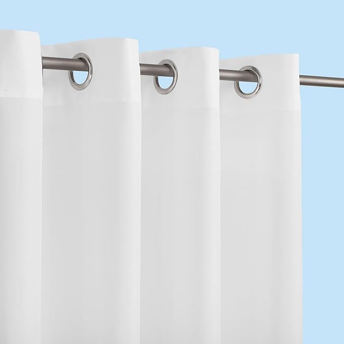 Sun Zero Marina Indoor/Outdoor UV Protectant Energy Efficient Grommet Curtain Panel, 54" x 95", White