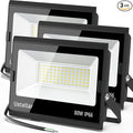 USTELLAR 3 Pack 80W LED Flood Lights Outdoor Hardwired Bright 800W Equiv. 24000LM Security Light Outside Lamp IP66 Waterproof 5000K Daylight White Spot Light Exterior Floodlight for Backyard House