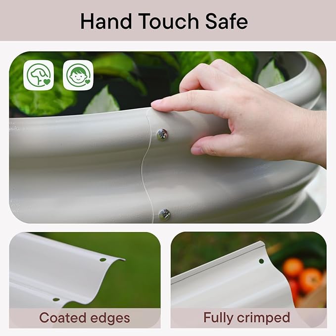 5-Pack 18” Tall Galvanized Raised Garden Beds – Everyday Kitchen Garden Layout, Fits 200 Sq Ft Patio or Backyard, 10x2x1.5 ft & 8x2x1.5 ft Metal Flower Bed for Herbs Vegetable - Moss Green