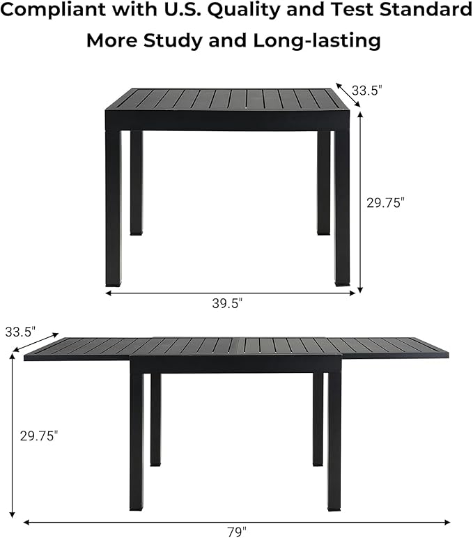 Grand patio 7-Piece Outdoor Dining Set for 6, Patio Dining Furniture Set for 6 Swivel Rope Wicker Chairs & 1 Expandable Rectangular Dining Table, Light Gray Brown