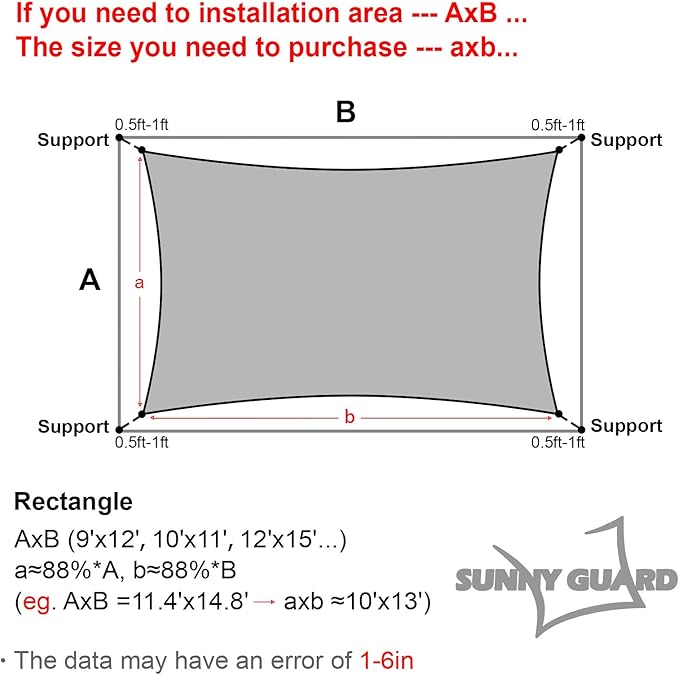 SUNNY GUARD Custom Size 14'x32' Rectangle Terra Red UV Block Sunshade for Backyard Yard Deck Patio Garden Outdoor Activities and Facility(Customized)