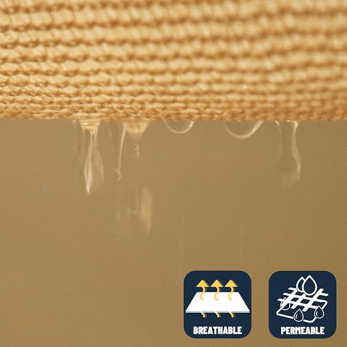 SUNNY GUARD Custom Size 5'x10' Sand Sun Shade Sail Rectangle UV Block Shade for Backyard Yard Patio Deck Garden(Customized)