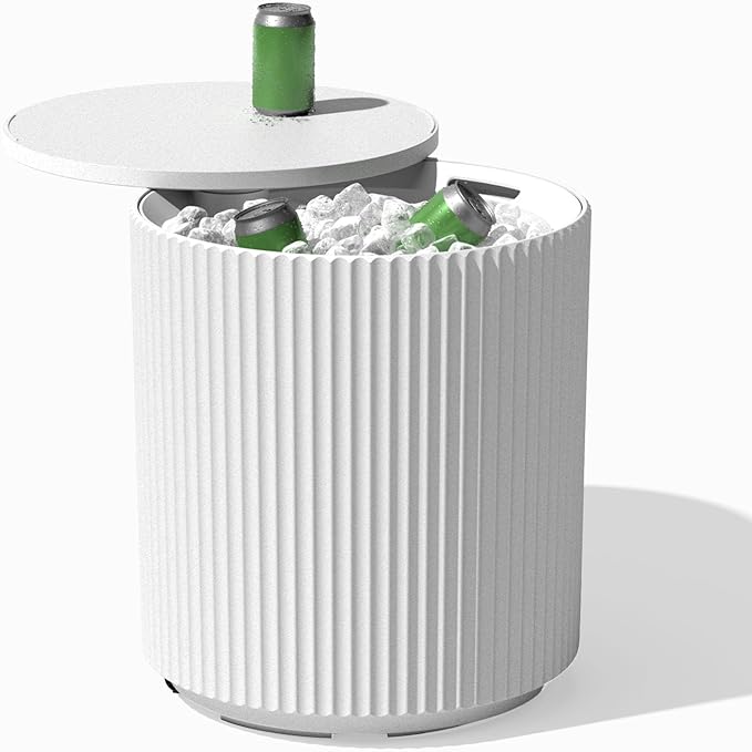Veradek Outdoor Cooler Side Table - 2 in 1 - Designed for use as Outdoor Side Table, Patio Decor and Ice Chest