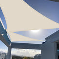 SUNNY GUARD Custom Size 11'x14'x14' Triangle Butter Cream UV Block Sunshade for Backyard Yard Deck Patio Garden Outdoor Activities and Facility(Customized)