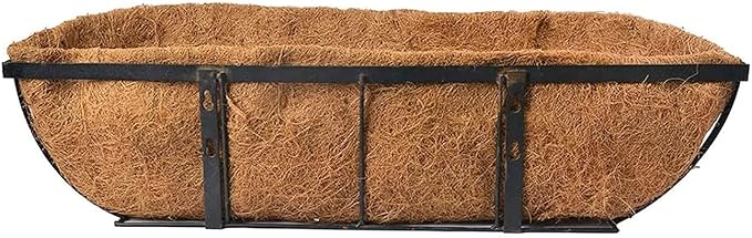 2pcs 48" Garden Coconut Planter Liners Preformed Window Box Liners Natural Trough Coco Liner Coir Mats (48 inch)