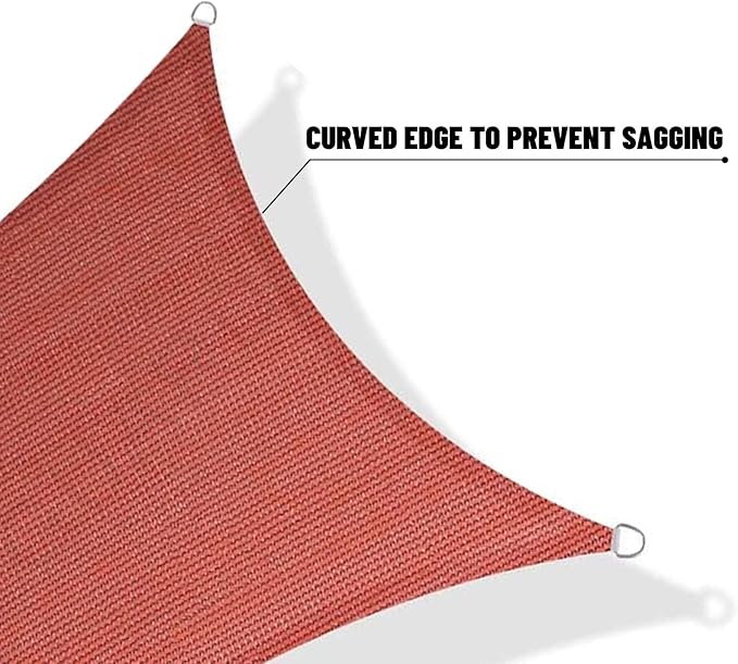 SUNNY GUARD Custom Size 6'x10' Terra Red Sun Shade Sail Rectangle UV Block Shade for Backyard Yard Patio Deck Garden(Customized)