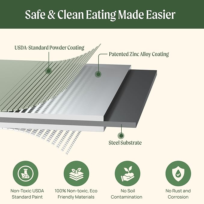 Vego garden 26" Extra Tall Raised Garden Bed Kits, 9 in 1 Modular Raised Planter Box for Vegetables Flowers Fruits Oval Metal Raised Garden-Olive Green