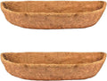 2 pcs Garden Coconut Planter Liners Preformed Window Box Liners Natural Trough Coco Liner Coir Mats (30 inch)