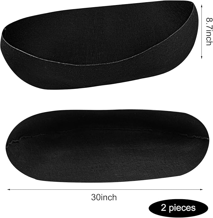 2PCS 30Inch Upgraded Planter Basket Liners Fabric Window Box Liners Felt Trough Planter Black Flower Basket Liner Non-Woven Hanging Plant Liner for Planters Garden Fence - Avoid Bird Nesting