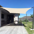 SUNNY GUARD Custom Size 6'x20' Rectangle Butter Cream UV Block Sunshade for Backyard Yard Deck Patio Garden Outdoor Activities and Facility(Customized)