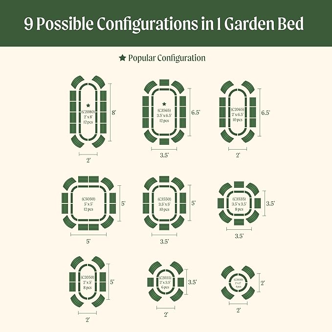 32" Extra Tall Raised Garden Bed Kits, 2 x 8 x 2.7ft Raised Planter Box Outdoor, 3.5 x 6.5 x 2.7ft Deep Root 9 in 1 Modular Metal Raised Beds for Gardening Vegetables Flowers Fruits - Olive Green