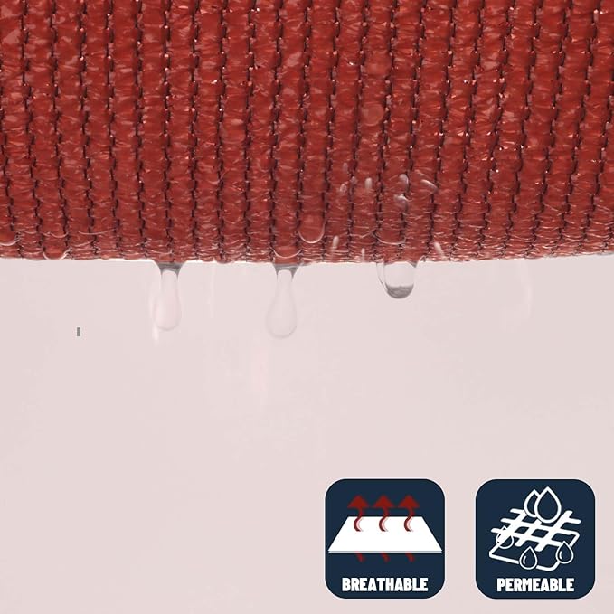 SUNNY GUARD Custom Size 17'x30' Rectangle Terra Red UV Block Sunshade for Backyard Yard Deck Patio Garden Outdoor Activities and Facility(Customized)