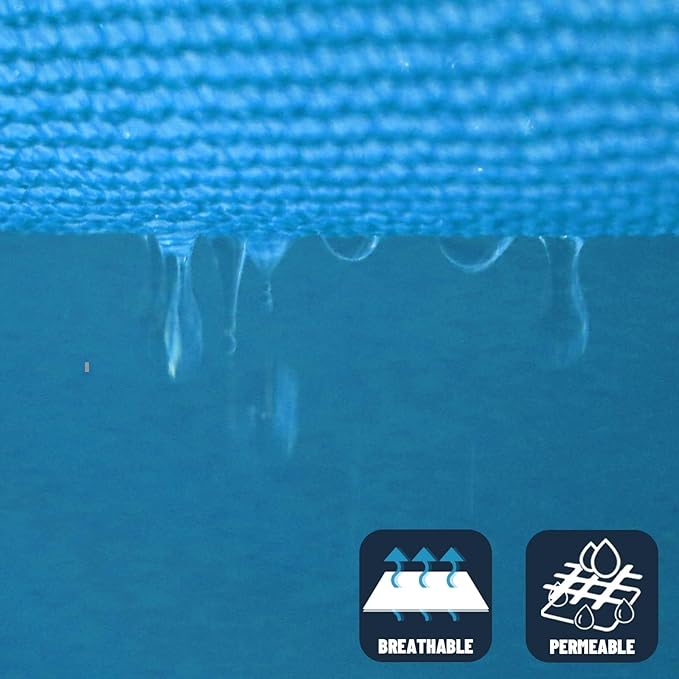SUNNY GUARD Custom Size 13'x22' Rectangle Turquoise Blue UV Block Sunshade for Backyard Yard Deck Patio Garden Outdoor Activities and Facility(Customized)