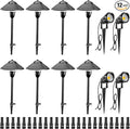ZUCKEO LED Landscape Lighting Low Voltage Pathway Lights 12V 24V Landscape Light Kit, Outdoor Aluminum Landscape Spotlights Path Lights Waterproof for Garden Yard House Decoration(12Pack)