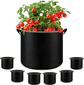 6-Pack 5/7/10 Gallon Grow Bags - 300G Heavy Duty Aeration Fabric Pots with Handles,Thickened Nonwoven Planter Bags for Vegetables Flowers Fruits