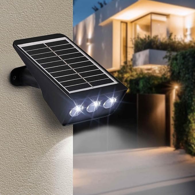 Solar Spot Lights Outdoor, Solar Landscape Spotlights Waterproof Adjustable Light House Lights Spot Light for Yard (4)