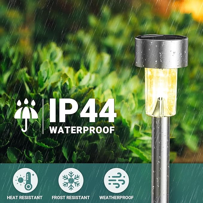 GIGALUMI Solar Lights Outdoor Waterproof, 20 Pack Multicolor, Garden Decor Pathway Lights Solar Powered for Yard Patio, Lawn and Landscape