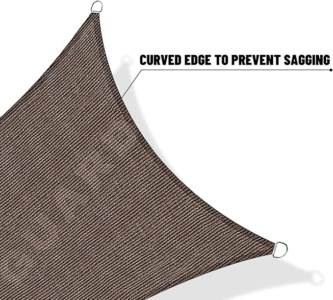 SUNNY GUARD Custom Size 6'x6'x8.5' Brown Sun Shade Sail Right Triangle UV Block Shade for Backyard Yard Patio Deck Garden(Customized)