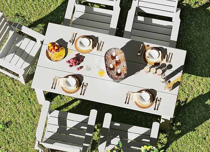 GREENVINES Outdoor Dining Chair | HDPE | Patio Chairs | All-Weather | White