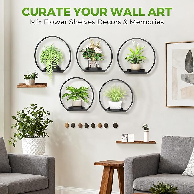 Wall Planters for Indoor Plants,Plant Frames Wall Decor Living Room Plant Stand Hanging Wall Plants Holder to Hold Large Pots Wall Plant Hanger Window Plant Shelves for Outdoor Entryway
