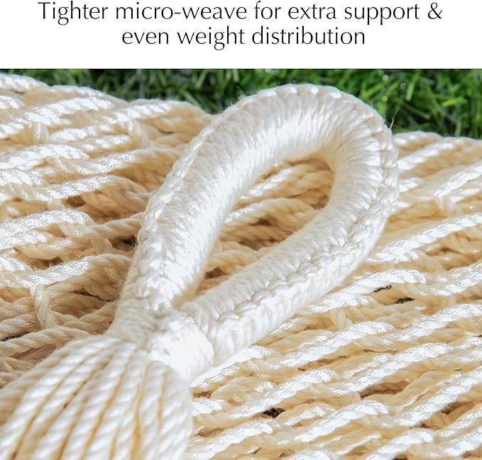 PNAEUT Family Mayan Rope Hammocks for Outside (Nature, XX-Large)