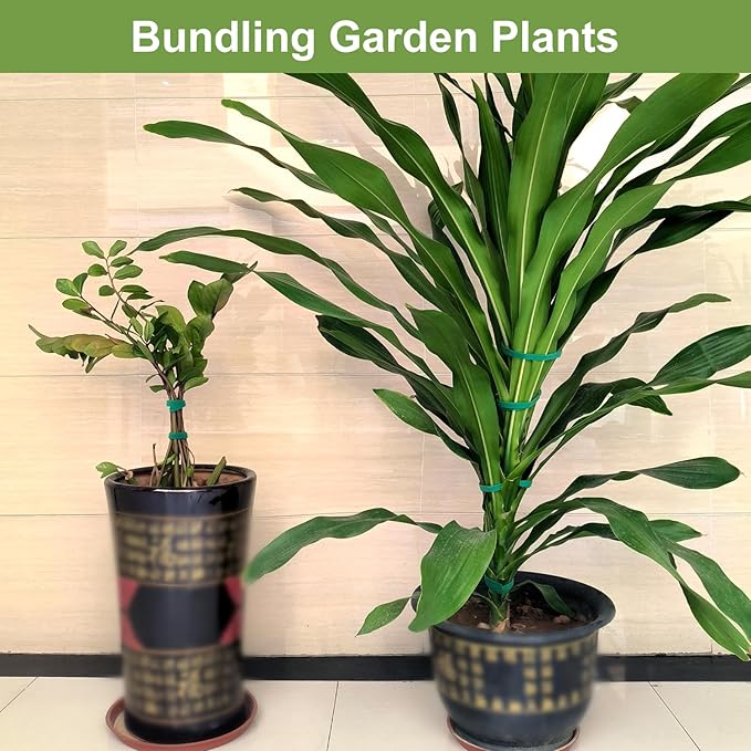 SumDirect Plant Tape 75 ft Plant Ties for Climbing Plants Garden Twist Ties Plants Adjustable Green Garden Tape for Plants, Flowers, Vines and Tree (75 ft x 1/2 in)