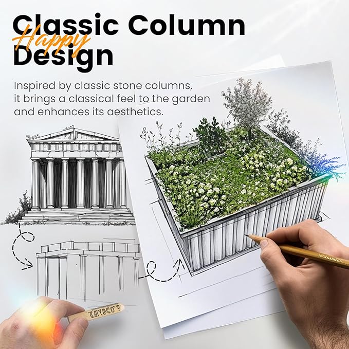 KING BIRD Galvanized Raised Garden Bed with 2 Installation Methods for DIY, 101" x 36" x 24" Heightened Planter Kit Box Outdoor for Deep-Rooted Vegetables, Flowers, Dark Grey