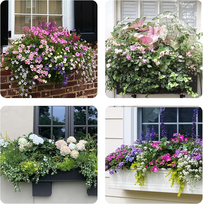 2 Pack 24 Inch Trough Coconut Liners for Window Box Planter Natural Coco Fiber Replacement Liner for Outdoor Plants Flowers Outside Coir Planters Porch Balcony Garden Decor