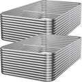 2 PCS Tall 6x3ft Galvanized Raised Garden Bed Outdoor, Metal Garden Bed for Vegetables, Above Ground Garden Box for Flower, Steel Raised Beds for Gardening