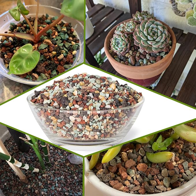 ARTKETTY Large Succulent Pots with Drainage 10 inch Succulent Planters with Planting Tools Set & 2.2lb Mix Pebbles - Ceramic Bonsai Pot for Indoor Succulent Plants Cactus Flower Planter