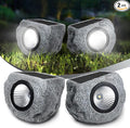 Solar Rock Lights Outdoor 2 Pack, Bright Solar Spotlights Outdoor Waterproof, Wireless LED Rock Lights, Auto On/Off Landscape Spotlights Walkway Solar Lights for Outside Yard Patio Pathway Flowerbed