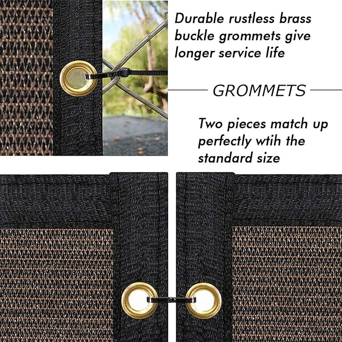 UPGRADE Privacy Fence Screen 6'x27' Brown Outdoor 90% Visibility Blockage 170 GSM Mesh Shade Cover Panels for Backyard,Balcony,Home Decoration with Zip Ties,Customized Avaliable