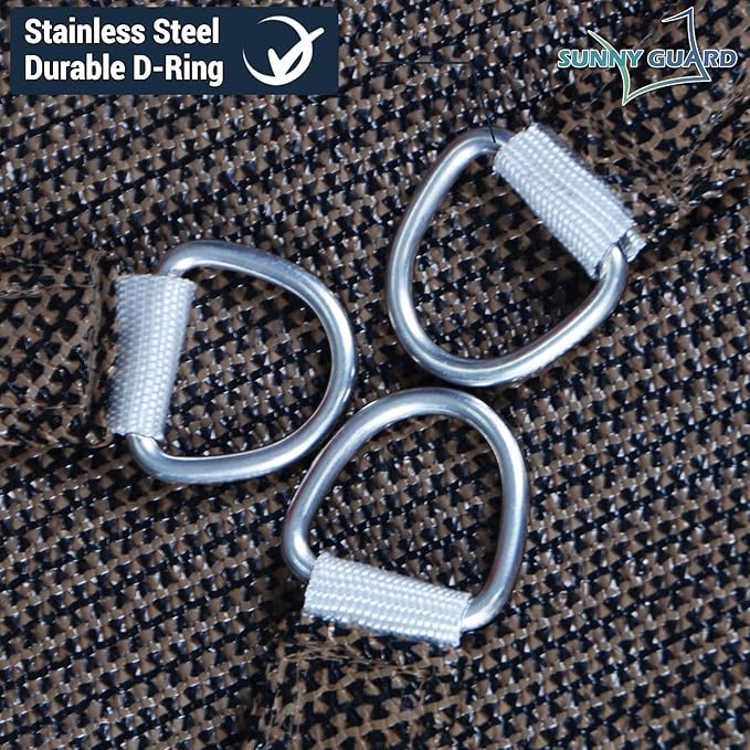 SUNNY GUARD Custom Size 9'x12' Brown Sun Shade Sail Rectangle UV Block Shade for Backyard Yard Patio Deck Garden(Customized)