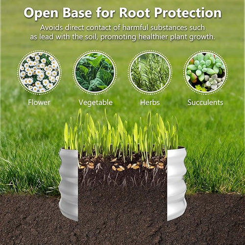 3 Pcs 2x2x1ft Round Galvanized Raised Garden Bed Planter Boxes Outdoor with Easy Assembly, Metal Raised Beds for Vegetables, Fruits, Flowers (Galvanized, Black, Green)