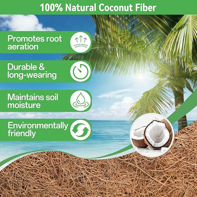 ZeeDix 30 Inch Trough Coconut Liners for Planters - 100% Natural Coconut Coir Fiber Planter Liners Replacement for Window Boxes, Wall Baskets, Deck Flower Boxes, Garden Railing Fence Troughs (2-Pack)