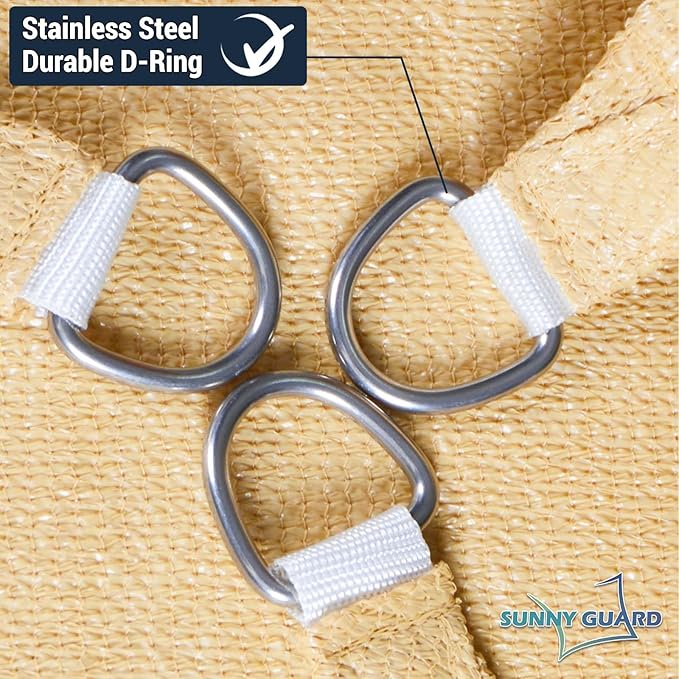 SUNNY GUARD Custom Size 12'x28' Rectangle Sand UV Block Sunshade for Backyard Yard Deck Patio Garden Outdoor Activities and Facility(Customized)