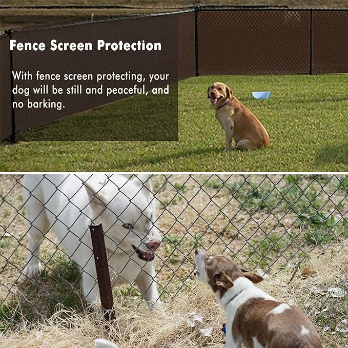 UPGRADE Privacy Fence Screen 6'x27' Brown Outdoor 90% Visibility Blockage 170 GSM Mesh Shade Cover Panels for Backyard,Balcony,Home Decoration with Zip Ties,Customized Avaliable