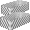 2 Pack Tall 8x4FT Raised Beds for Gardening, Corrugated Galvanized Steel Raised Garden Bed, Outdoor Metal Above Ground Garden Bed for Vegetables and Flowers