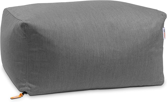 Jaxx Leon Outdoor Bean Bag Ottoman, Charcoal Sunbrella