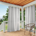 TOWN & COUNTRY BASICS Cabana Solid Heavyweight Indoor Outdoor Curtains, Light Filtering Opacity with Grommet Top, Water Repellent, 2-Pack Set, 54"x120", Cloud Grey