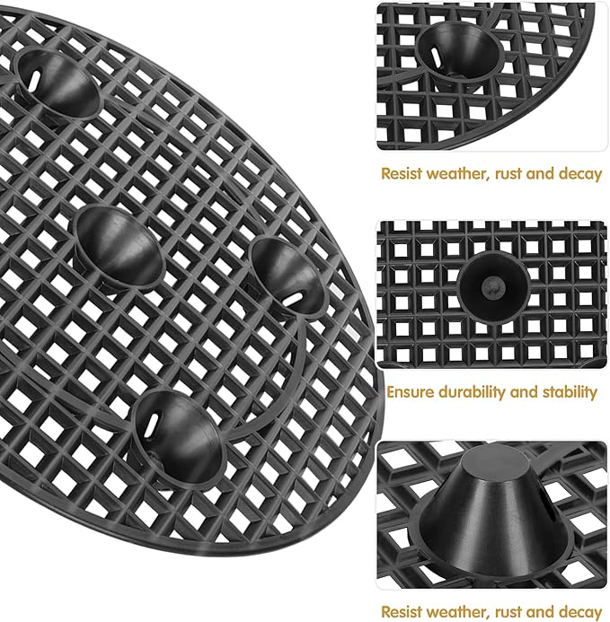 moonoom 6 Pcs Big Potted Plant Stands - 12 Inch Patio & Deck Floor Protector,Plant Level Pot Elevator for Indoor Outdoor Garden Flower