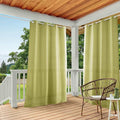 TOWN & COUNTRY BASICS Cabana Solid Heavyweight Indoor Outdoor Curtains, Light Filtering Opacity with Grommet Top, Water Repellent, 2-Pack Set, 54"x84", Kiwi Green