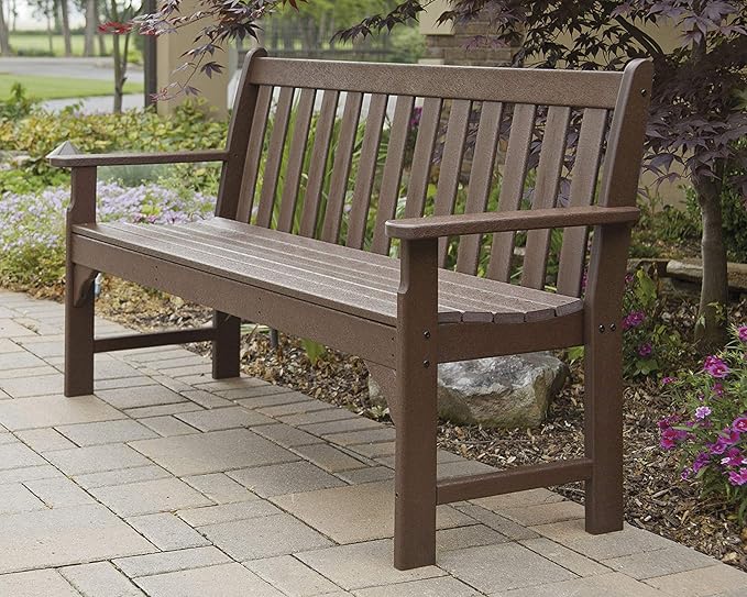 POLYWOOD GNB60TE Vineyard 60" Bench, Teak