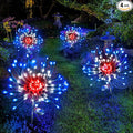 Anordsem Solar Garden Lights Outdoor: Bendable Copper Wire with 120 LED Firework Beads - Waterproof 2 Red Lighting Modes for Yard Patio Path - Gardening Gifts for Homeowner Gardener