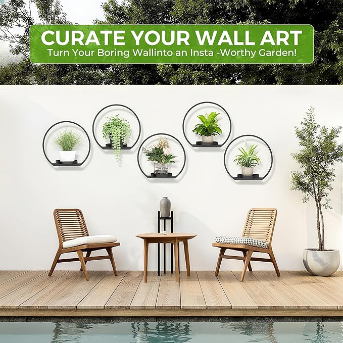 Wall Planters for Indoor Plants, Plant Frames Wall Decor Living Room Plant Stand Hanging Wall Plants Holder to Hold Large Pots Wall Plant Hanger Window Plant Shelves for Outdoor Entryway