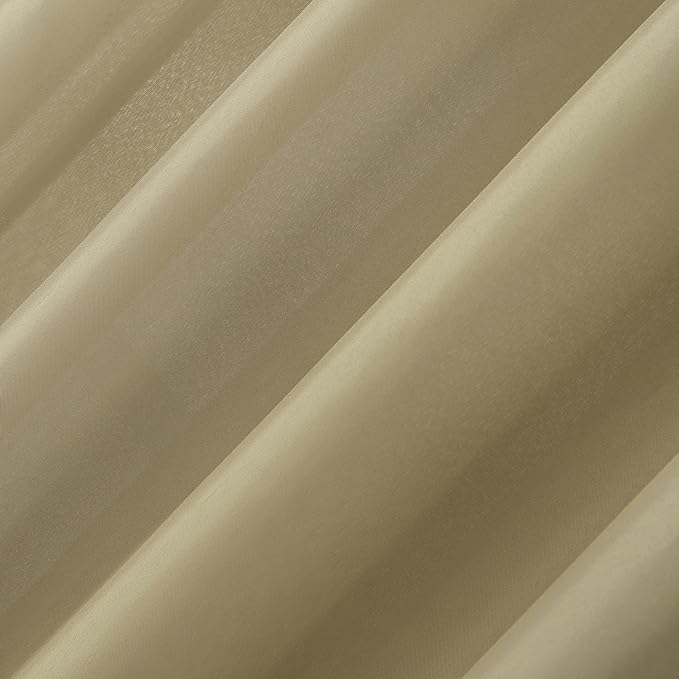 Sun Zero Marina Indoor/Outdoor UV Protectant Energy Efficient Grommet Curtain Panel, 54" x 95", Khaki