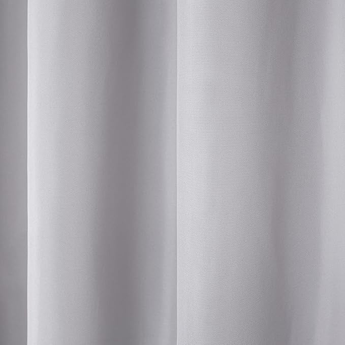 Town & Country Basics Cabana Solid Heavyweight Indoor Outdoor Curtains, Light Filtering Opacity with Grommet Top, Water Repellent, 2-Pack Set, 54"x132", Taupe